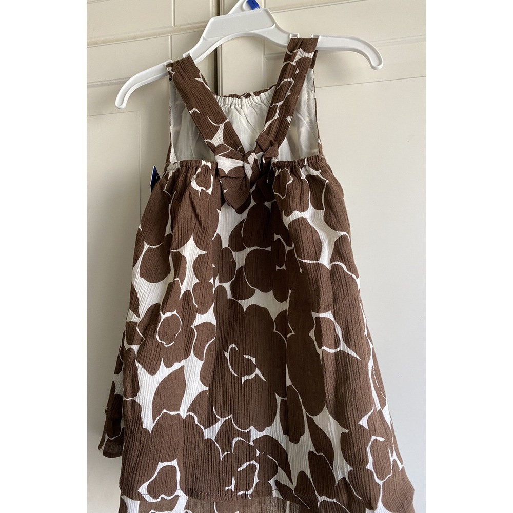 Osh Kosh 24 Month Baby Girl Brown Floral Sundress NEW - Picture 2 of 4
